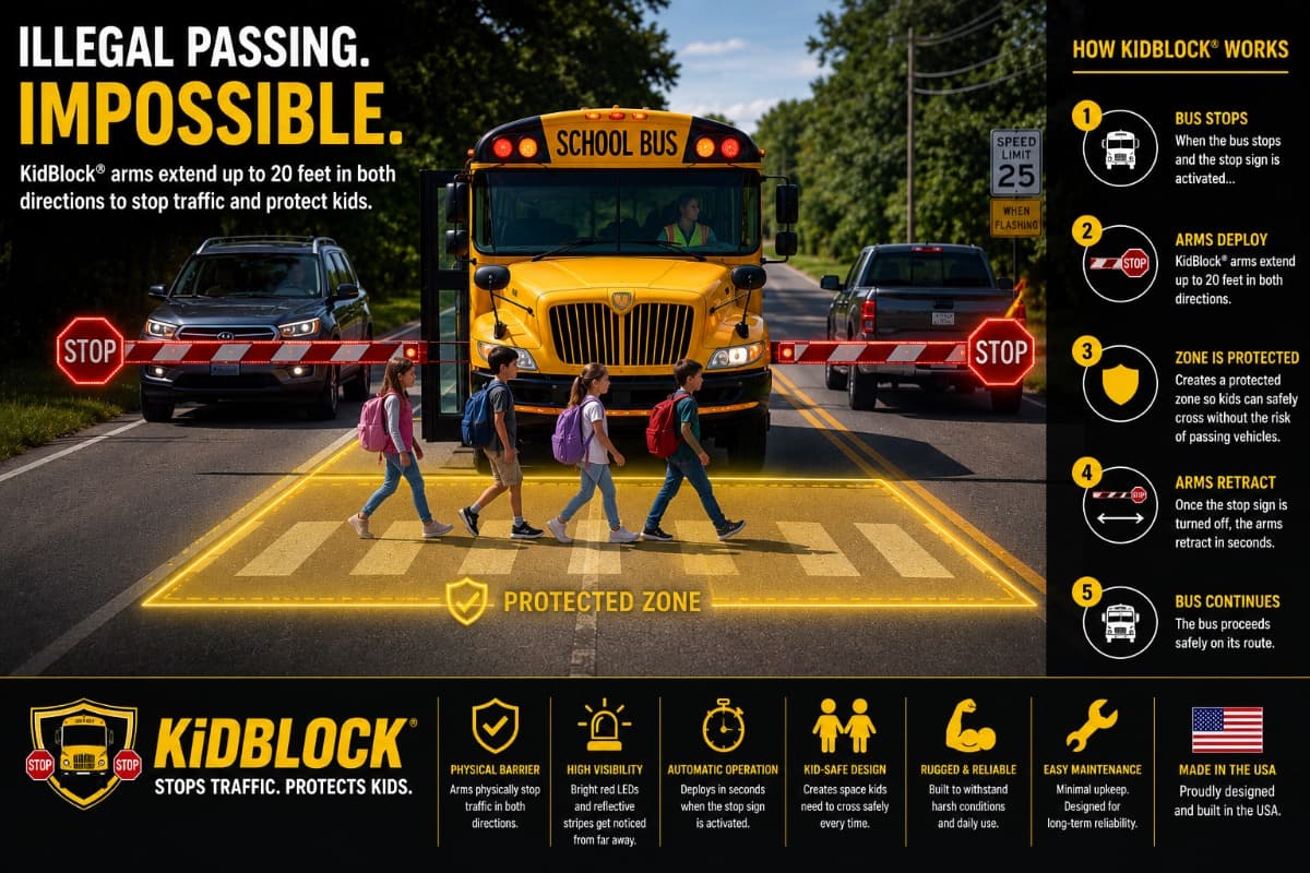Illegal passing is impossible with a physical barrier